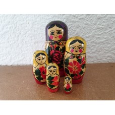 6 piece Green Semyenov Russian Doll