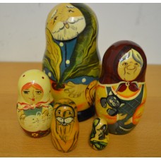 5 piece purple Polkhov Russian Doll