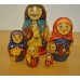 7 Piece Babushka yellow Russian Doll