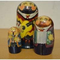 3 Piece Country Music russian dolls