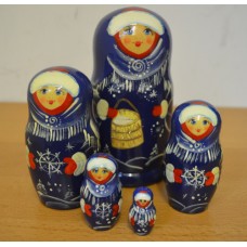 5 piece Winter Russian Doll