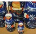 5 piece WInter Bread Russian Doll