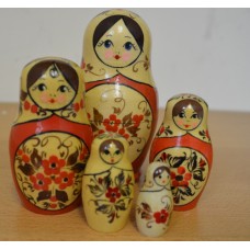 5 piece Flower russian doll