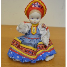 4 jointed Bisque doll in Russian Traditional Dress