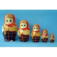 5 piece Maschenka Russian Doll