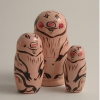 3 Piece Pig Russian Doll