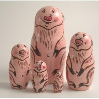 5 Piece Pig Russian Doll