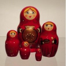 5 Piece Samovar Russian Doll