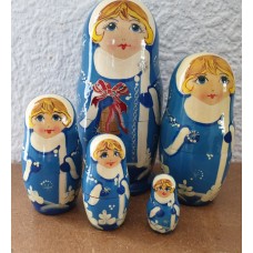 5 piece Winter Russian Doll